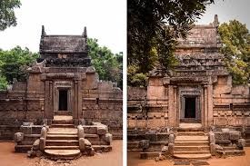 An ancient temple facade