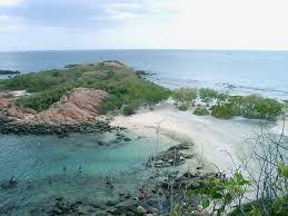 Pigeon Island from the shore
