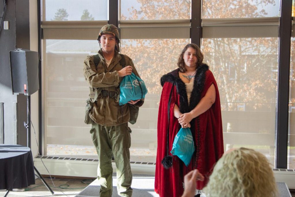 Student winners: a soldier and Red Riding Hood