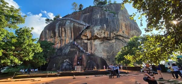 Sigiriya rock seen across the plains